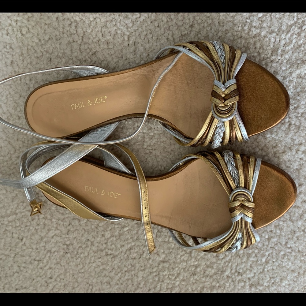 Paul & Joe Metallic flat sandals